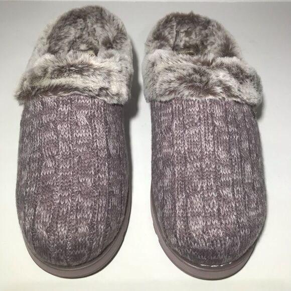 Skechers Ice Angel Sweater Knit Faux Fur Slippers - Picture 4 of 8